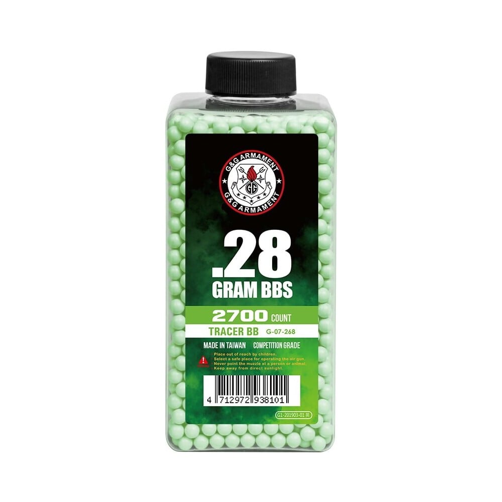 Pallini traccianti 0.28g verdi 2700 pezzi di G&G