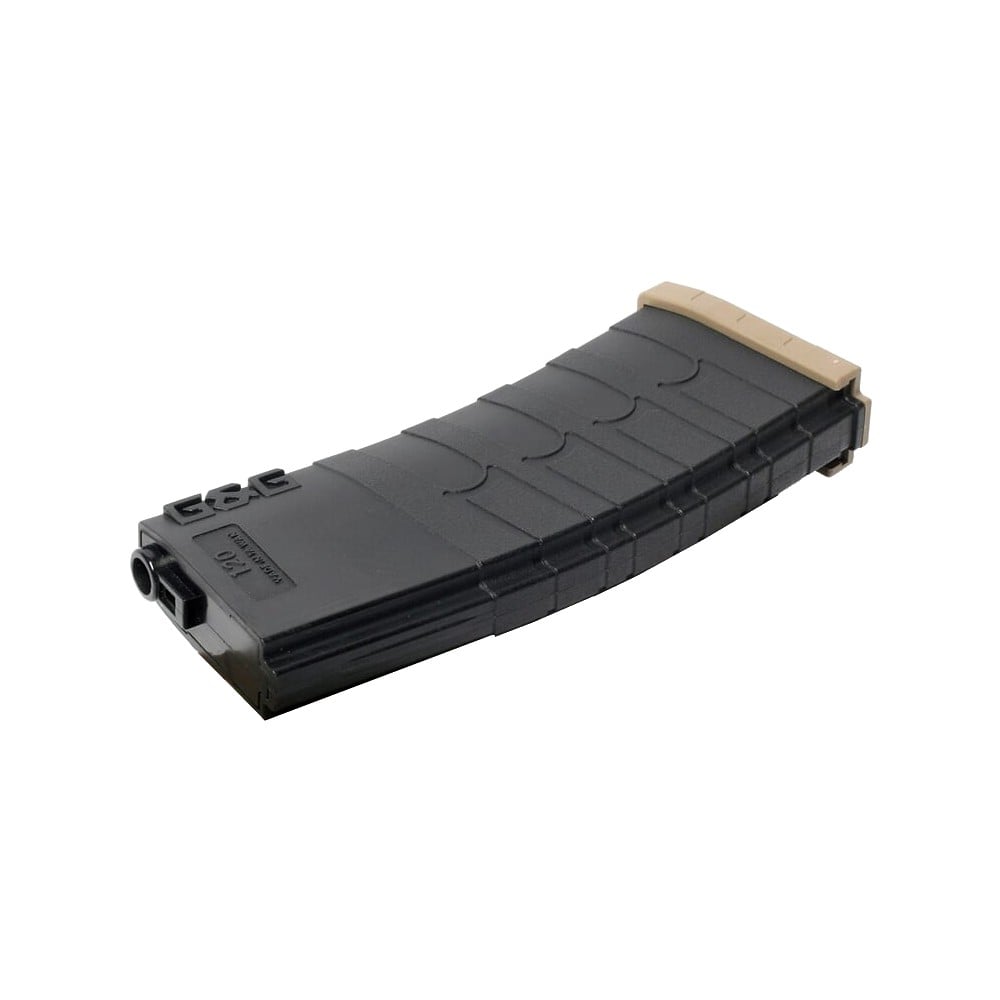 Caricatore Mid-Cap 120 colpi per GR16 e M4 nero/tan di G&G