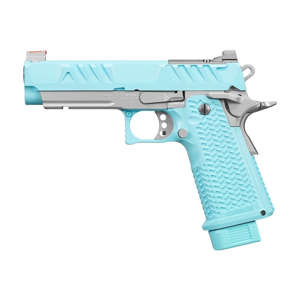 Pistola a gas scarrellante STP45 Macaron Blue di G&G