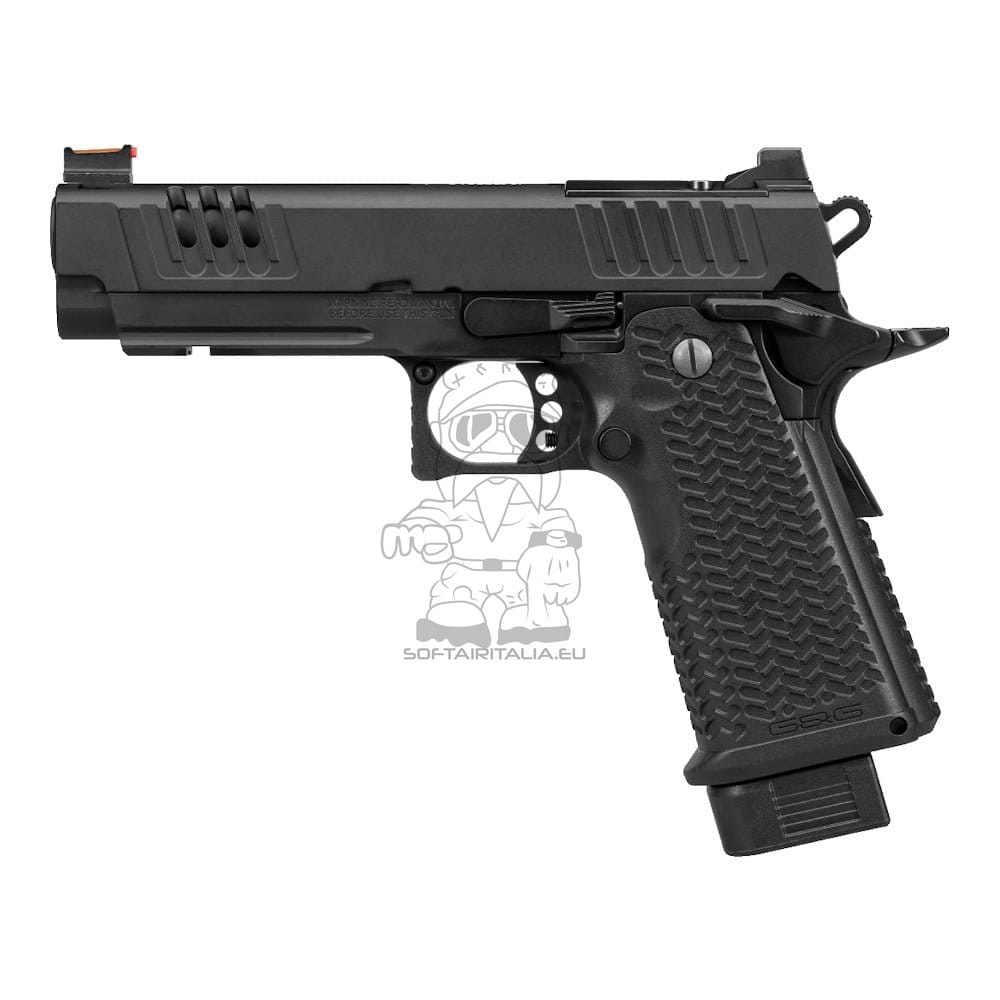 Pistola a Gas Scarrellante STP45 Pro 8" Nera di G&G