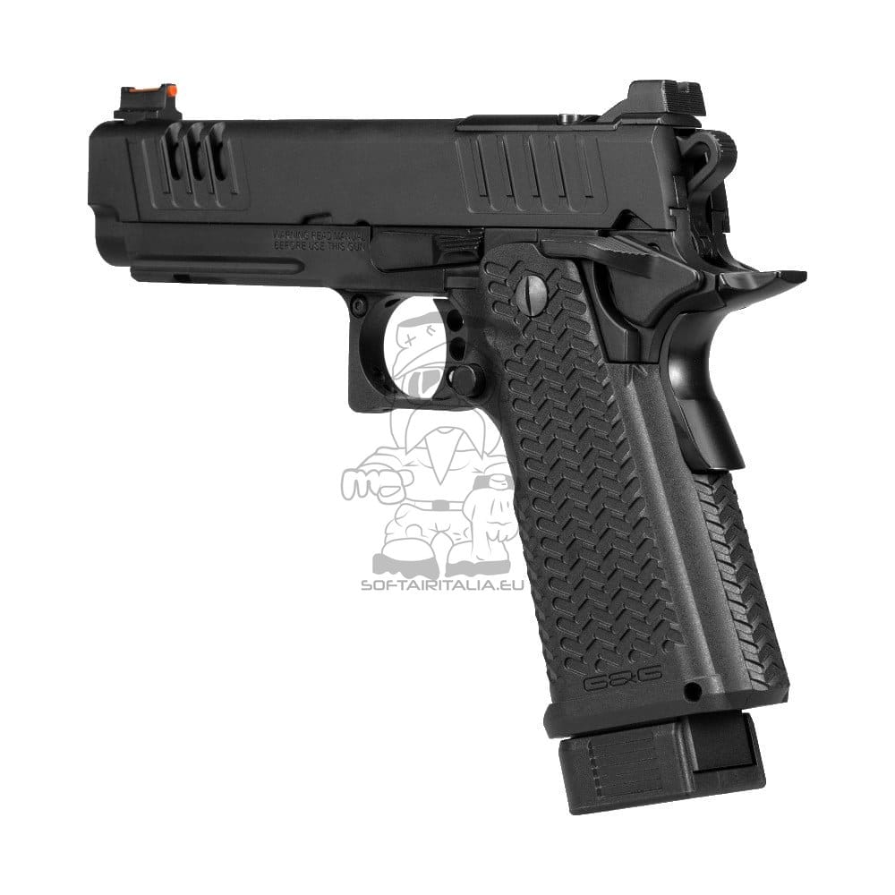 Pistola a Gas Scarrellante STP45 Pro 8" Nera di G&G