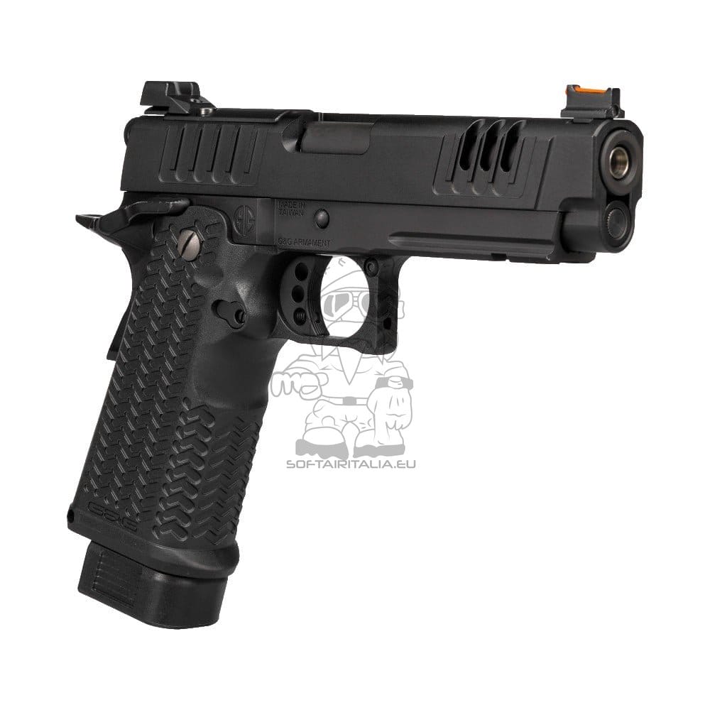 Pistola a Gas Scarrellante STP45 Pro 8" Nera di G&G