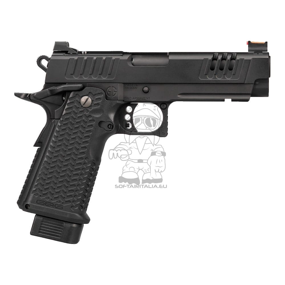 Pistola a Gas Scarrellante STP45 Pro 8" Nera di G&G