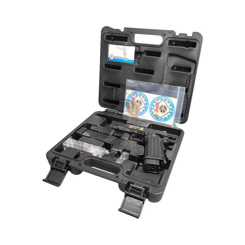 Pistola a Gas Scarrellante STP45 Pro 8" Nera di G&G