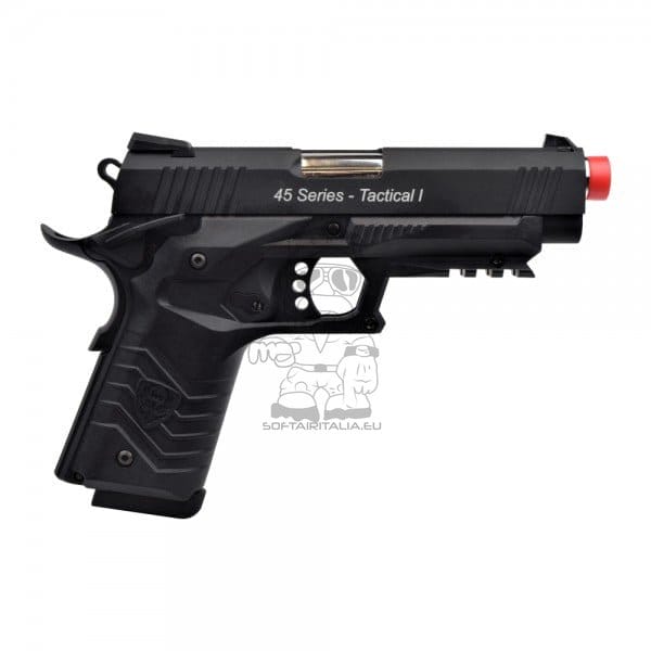 Pistola a gas scarrellante Hg-171 Tactical 1911 nera di HFC