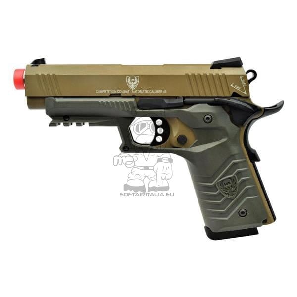 Pistola a gas HG-171 Tactical 1911 tan/verde di HFC