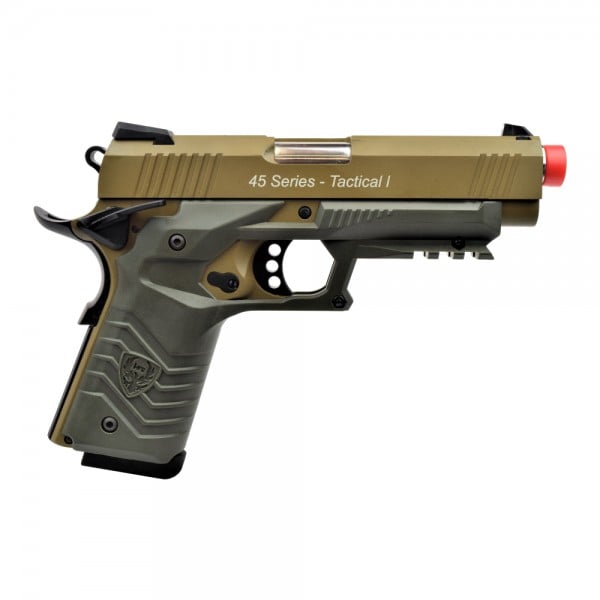 Pistola a gas HG-171 Tactical 1911 tan/verde di HFC
