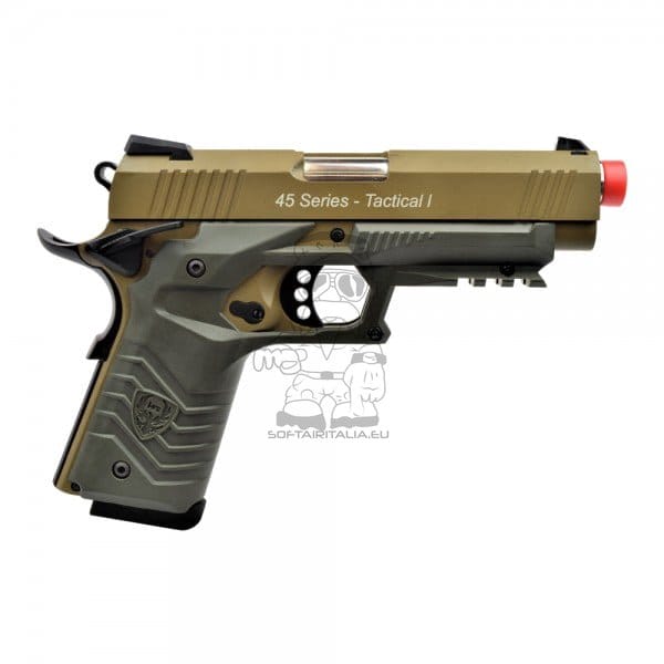 Pistola a gas HG-171 Tactical 1911 tan/verde di HFC