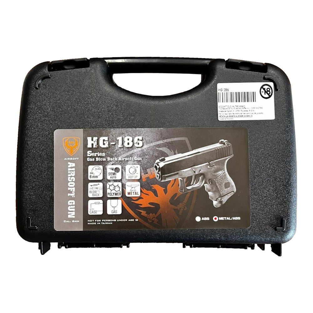 Pistola a gas scarrellante half metal nera di HFC