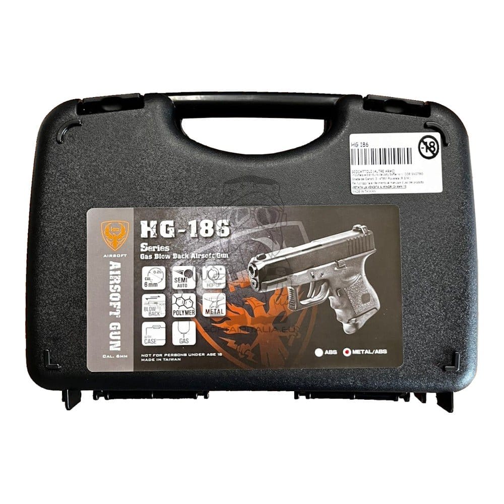 Pistola a gas scarrellante half metal nera di HFC