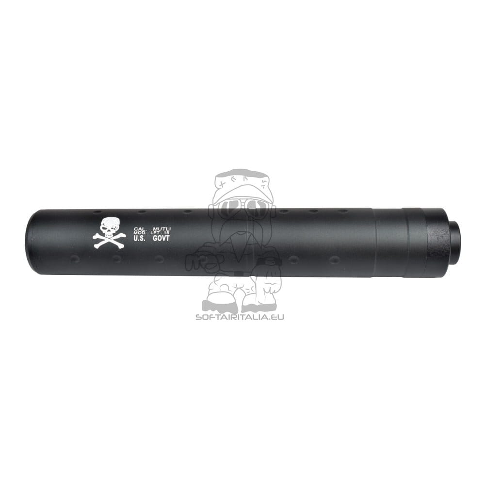 Silenziatore tipo F 195x30mm in alluminio di CYMA
