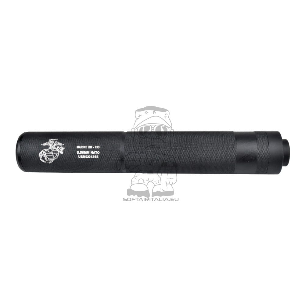 Silenziatore tipo R in alluminio 200mm x 30mm di CYMA