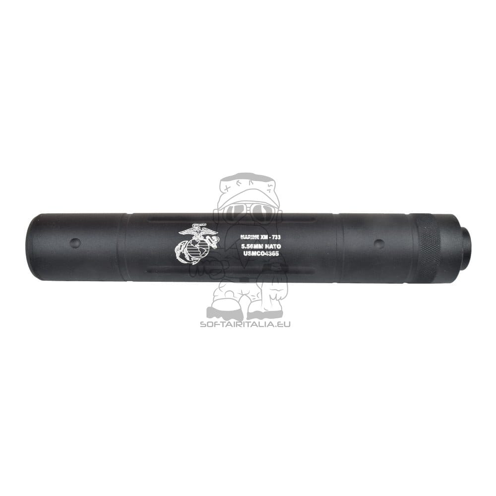 Silenziatore tipo R 195mm x 30mm di CYMA