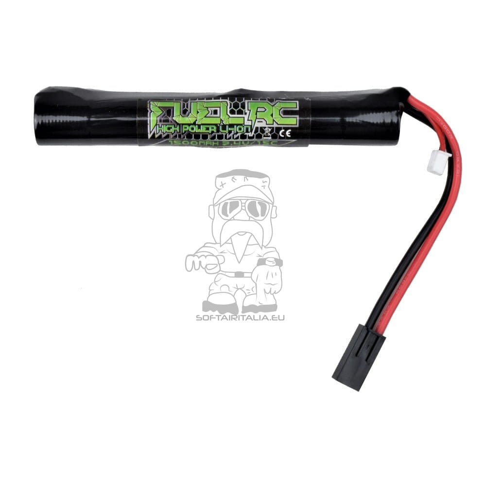 Batteria Li-Ion 7.4V 1500mAh 20C stick per softair di FUEL