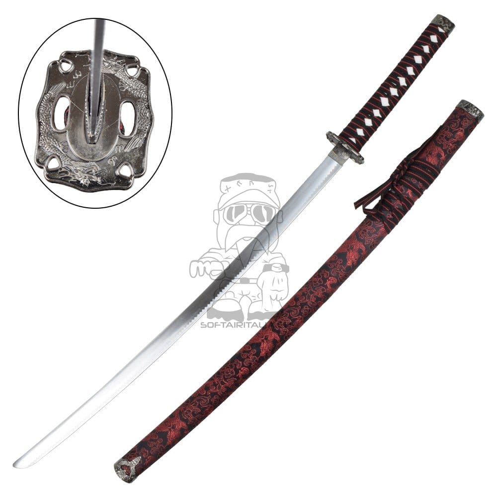 Katana ornamentale rossa