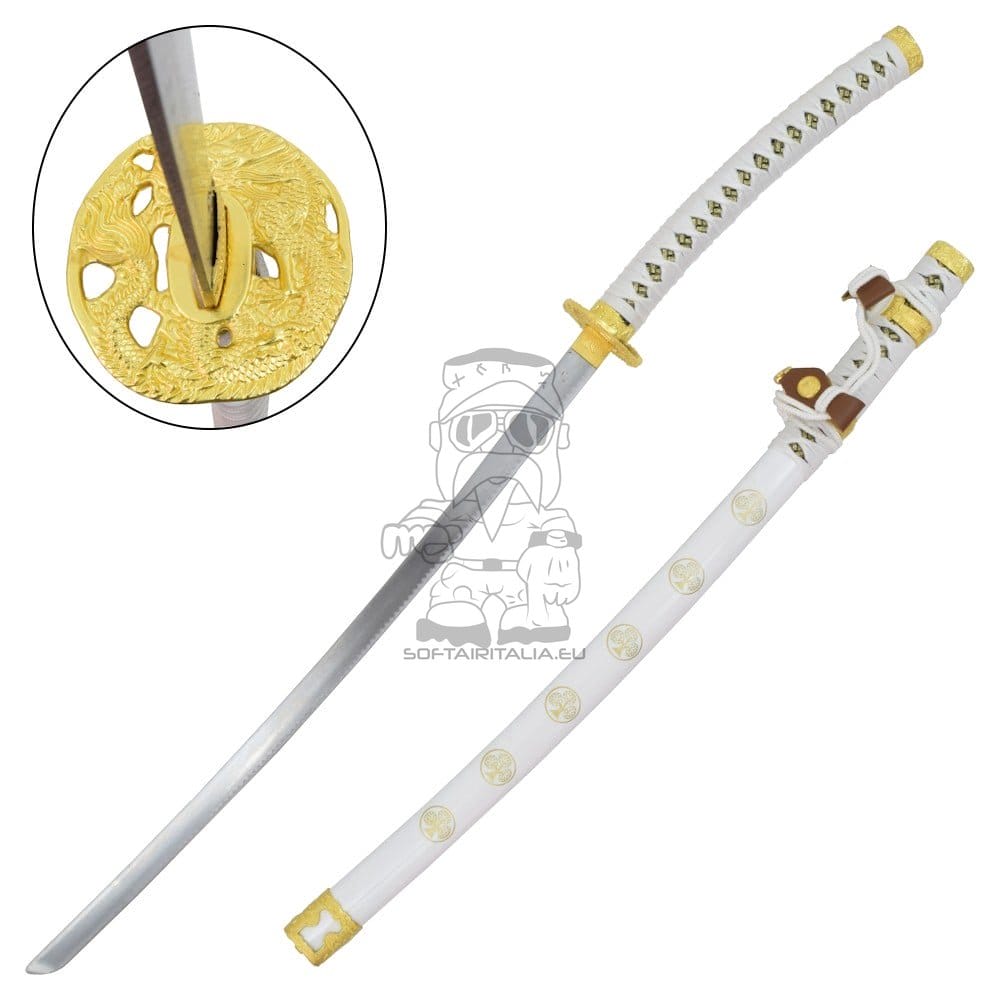 Katana ornamentale bianca