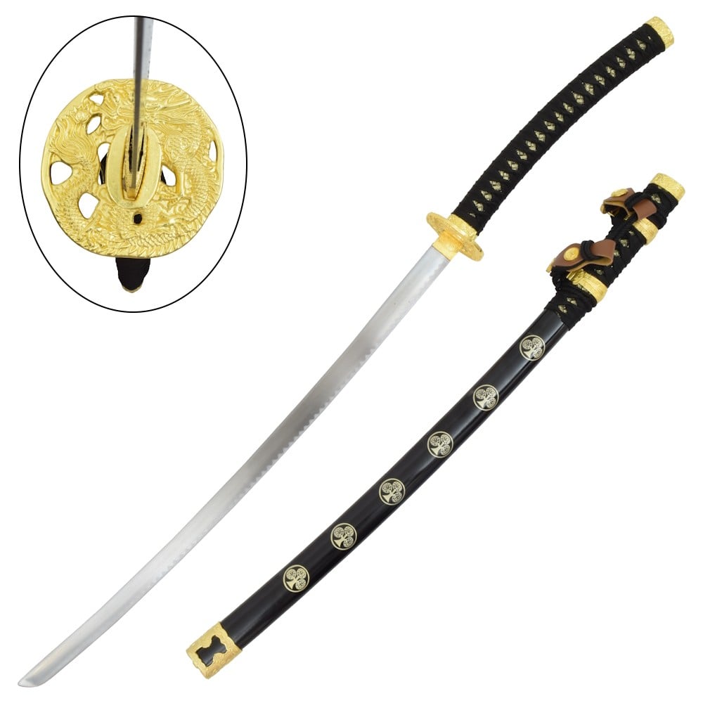 Katana ornamentale nera