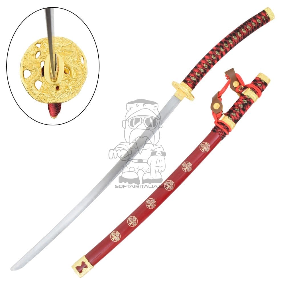 Katana ornamentale rossa