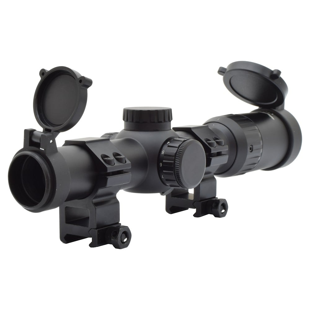 Ottica Long Eye Relief Zoom 1-8x24mm Nera di JS-TACTICAL