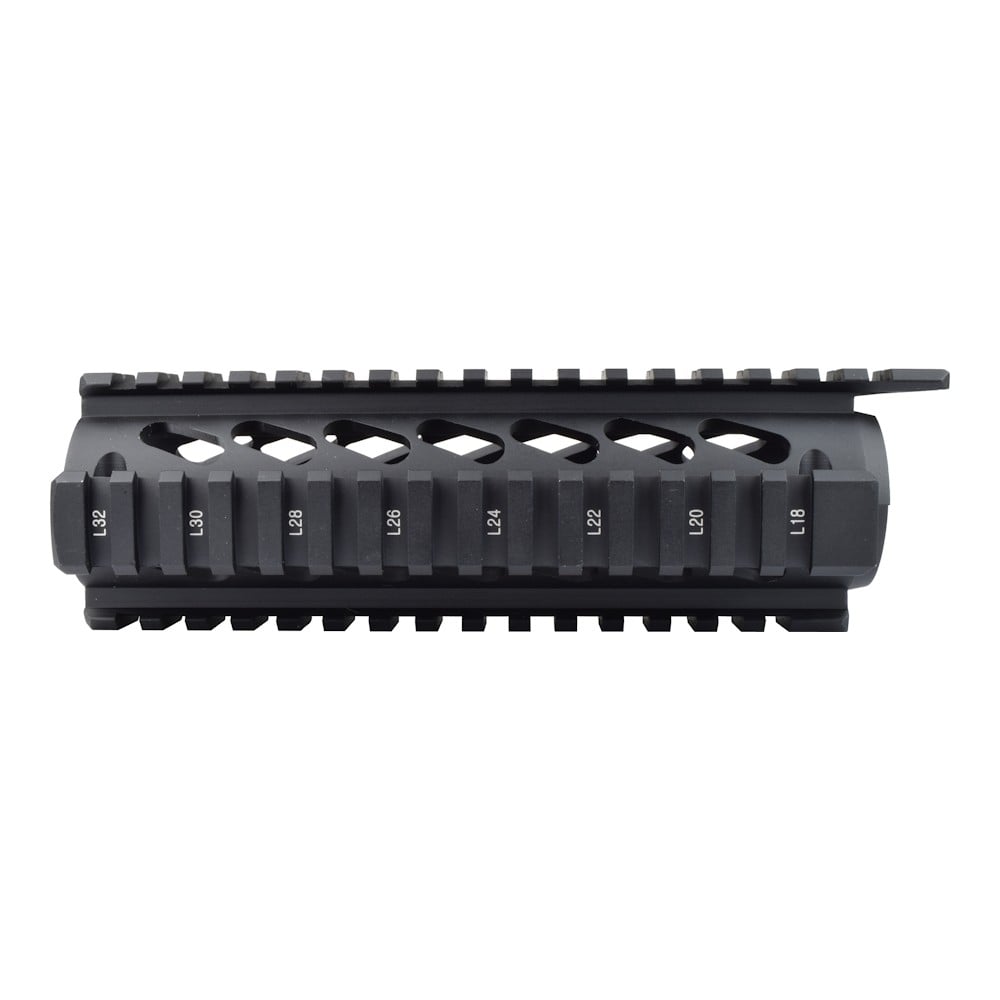 Paramano Carbine Length Quad Rail con estensione nero di JS-TACTICAL
