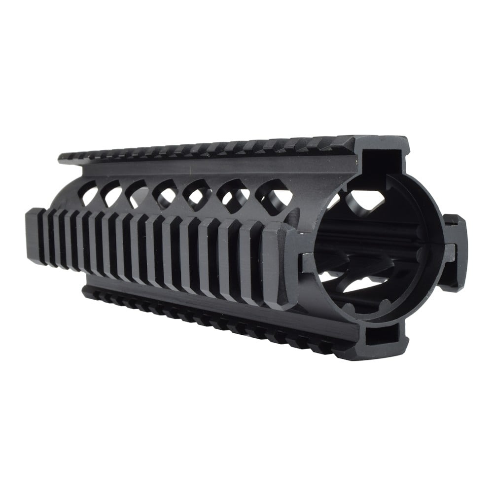 Paramano Carbine Length Quad Rail con estensione nero di JS-TACTICAL