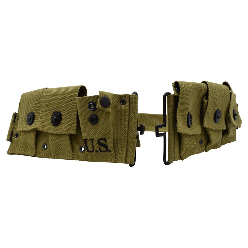 Cinturone porta cartucce M-1/Springfield WWII Khaki di JS-TACTICAL