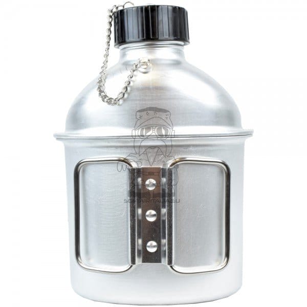 Borraccia in alluminio 1 litro con tazza di JS-TACTICAL
