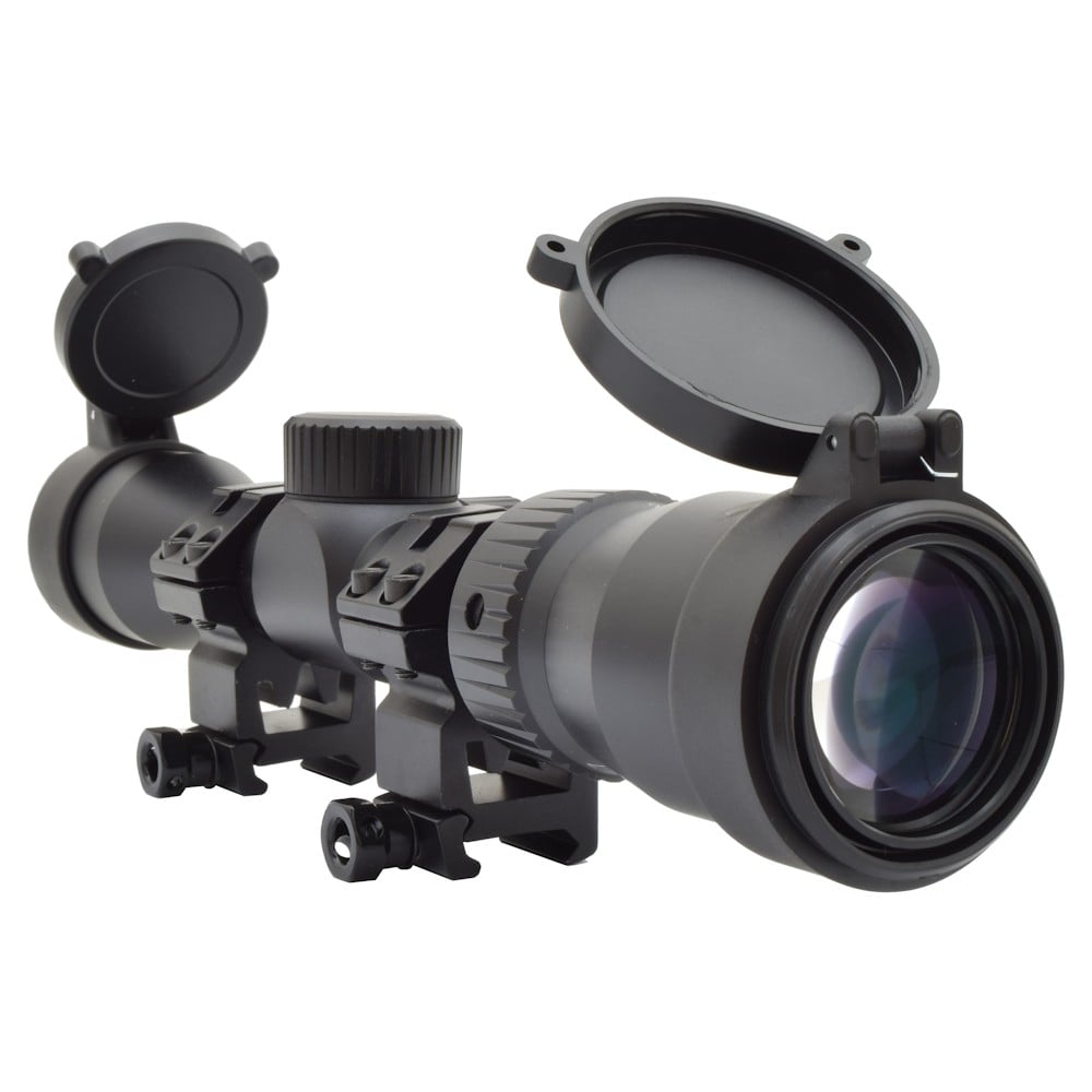 Ottica Long Eye Relief Zoom 2X-7X Lente 32mm nera di JS-TACTICAL