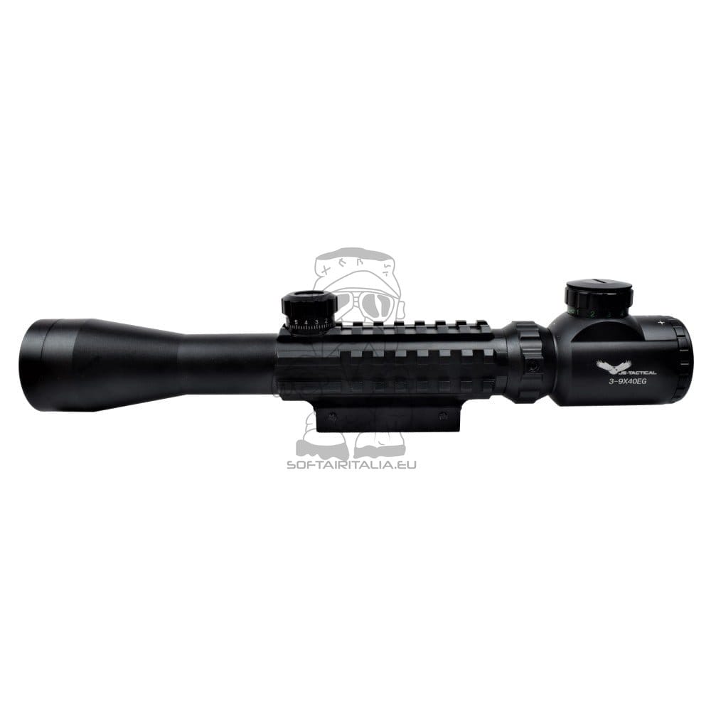 Ottica illuminata 3-9x40 con slitte di JS-TACTICAL