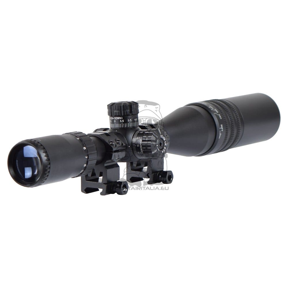Ottica illuminata zoom 4x-16x lente 44mm nera di JS-TACTICAL