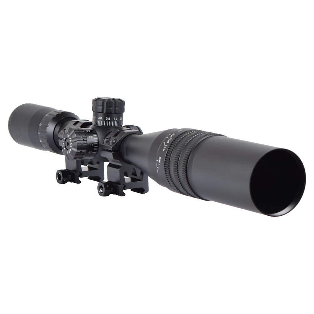 Ottica illuminata zoom 4x-16x lente 44mm nera di JS-TACTICAL