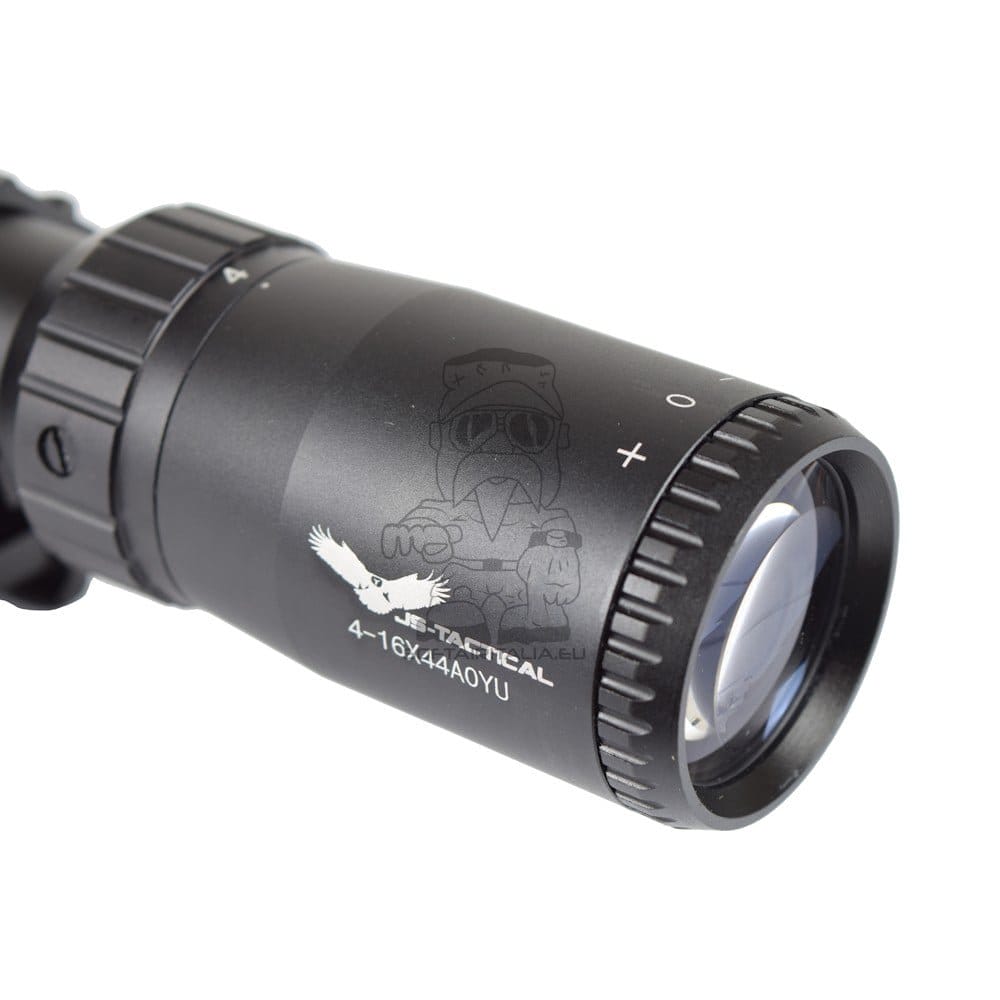 Ottica illuminata zoom 4x-16x lente 44mm nera di JS-TACTICAL