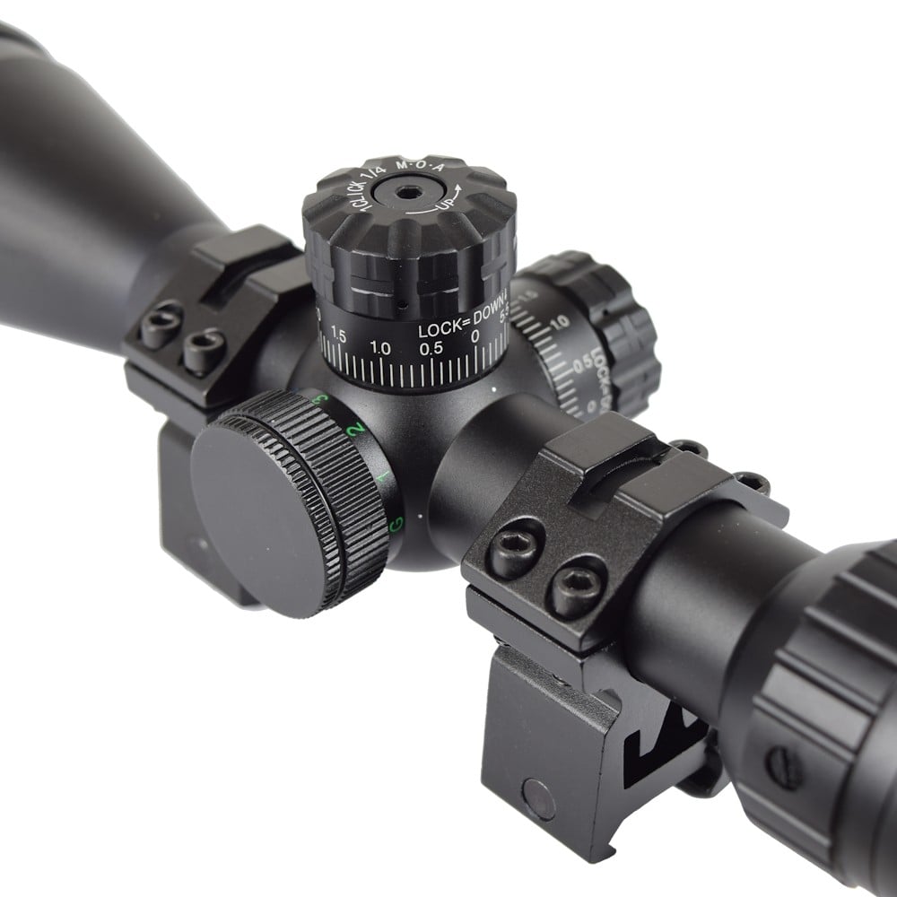 Ottica illuminata zoom 4x-16x lente 44mm nera di JS-TACTICAL