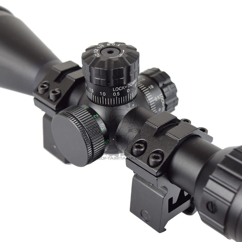 Ottica illuminata zoom 4x-16x lente 44mm nera di JS-TACTICAL