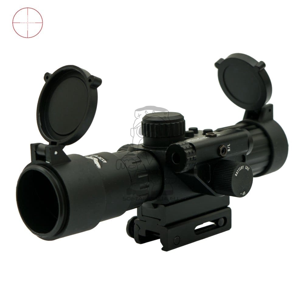 Ottica compatta 4X con laser rosso di JS-TACTICAL