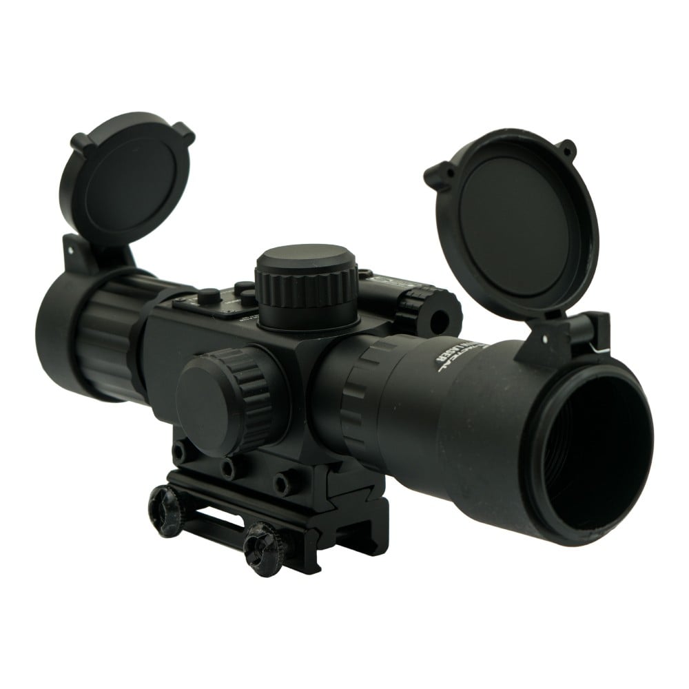 Ottica compatta 4X con laser rosso di JS-TACTICAL