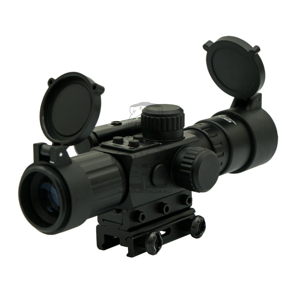 Ottica compatta 4X con laser rosso di JS-TACTICAL