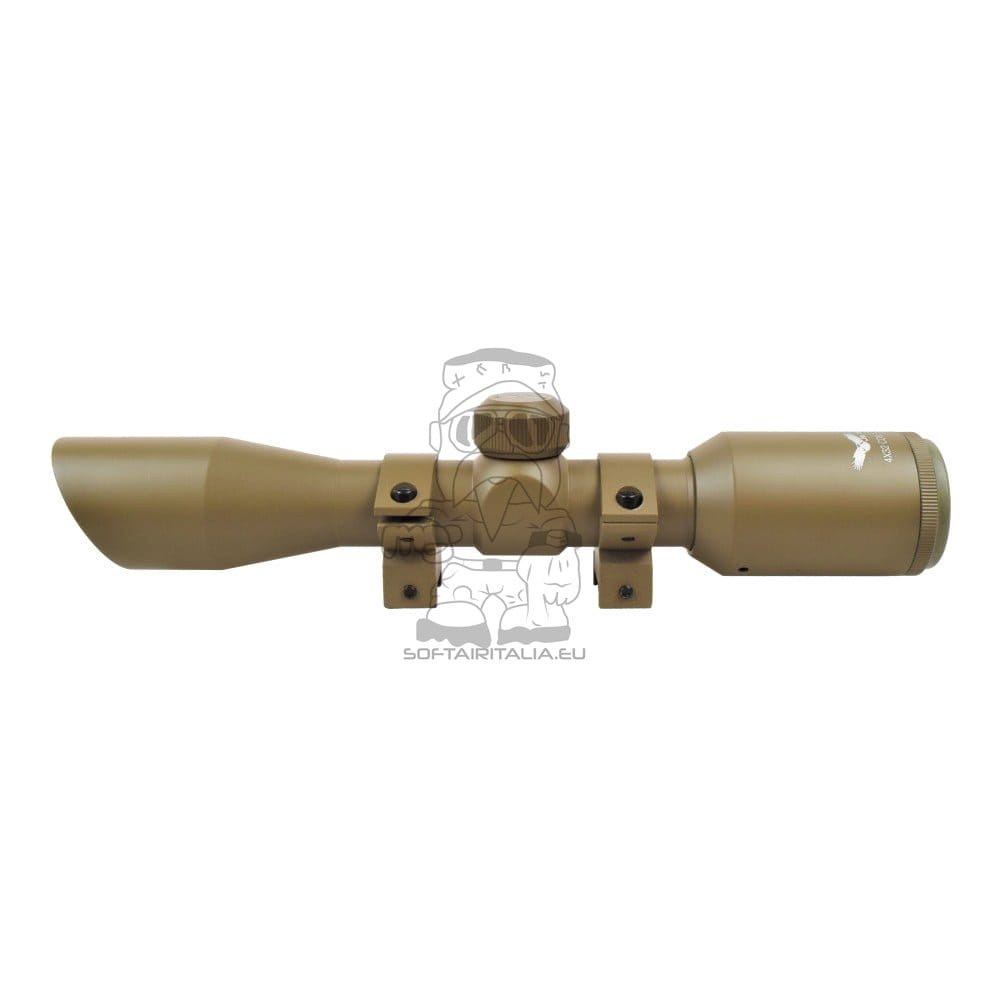 Ottica compatta 4x32 tan per softair di JS-TACTICAL