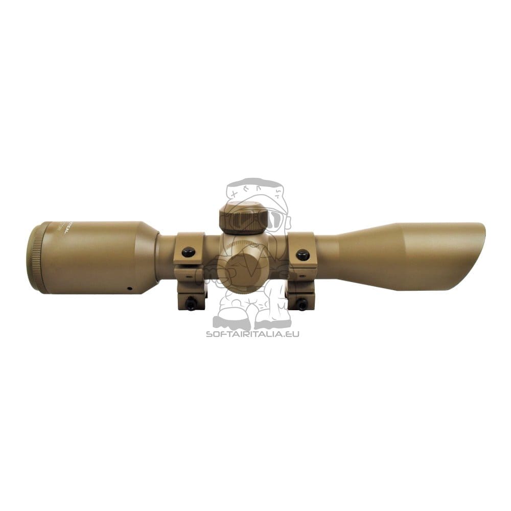 Ottica compatta 4x32 tan per softair di JS-TACTICAL