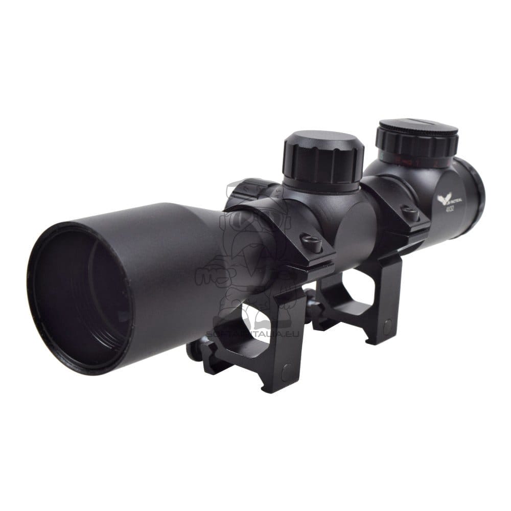 Ottica compatta 4X32 con reticolo illuminato di JS-TACTICAL