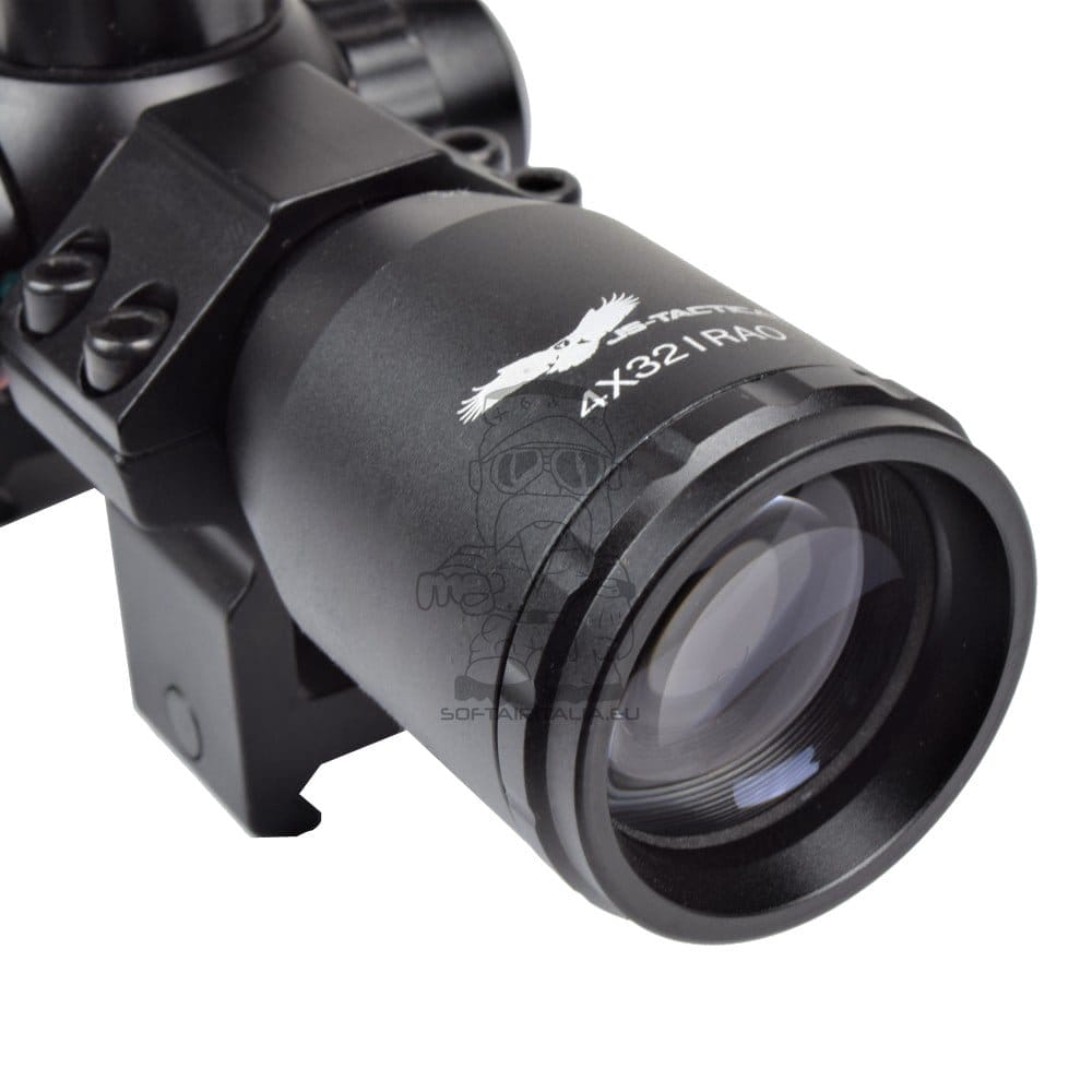 Ottica con zoom 4x e lente da 32mm illuminata di JS-TACTICAL