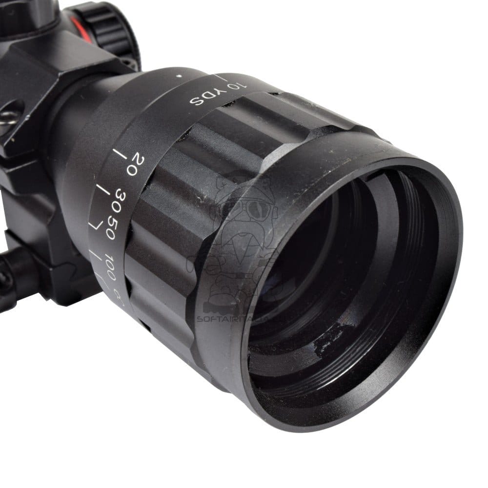 Ottica con zoom 4x e lente da 32mm illuminata di JS-TACTICAL