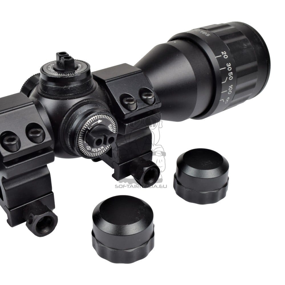 Ottica con zoom 4x e lente da 32mm illuminata di JS-TACTICAL