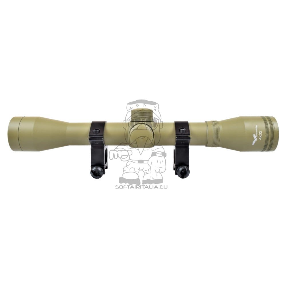 Ottica 4x32mm Tan con reticolo Mil-Dot di JS-TACTICAL