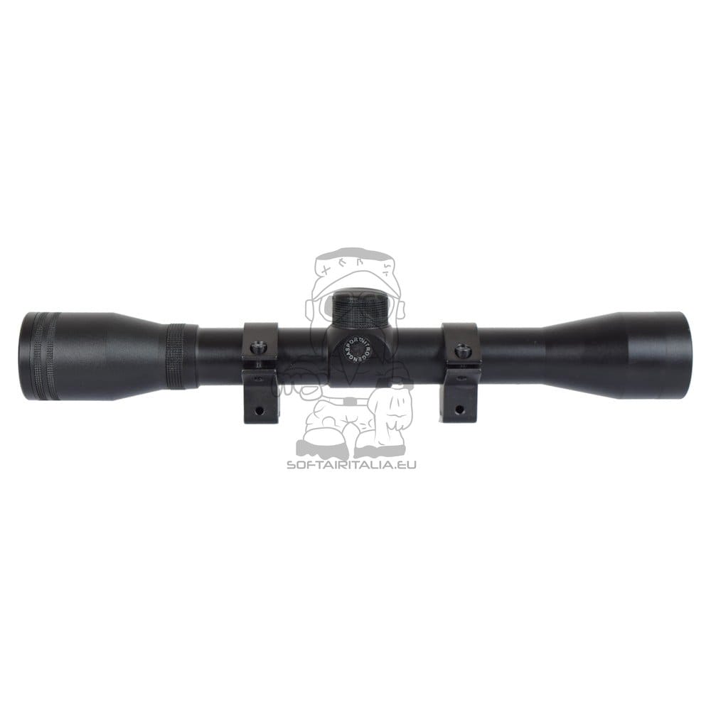 Ottica 4x32 con reticolo Mil-Dot e attacco 11mm nera di JS-TACTICAL
