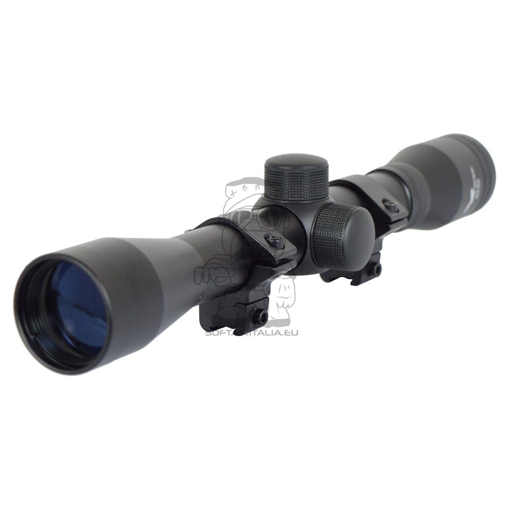 Ottica 4x32 con reticolo Mil-Dot e attacco 11mm nera di JS-TACTICAL
