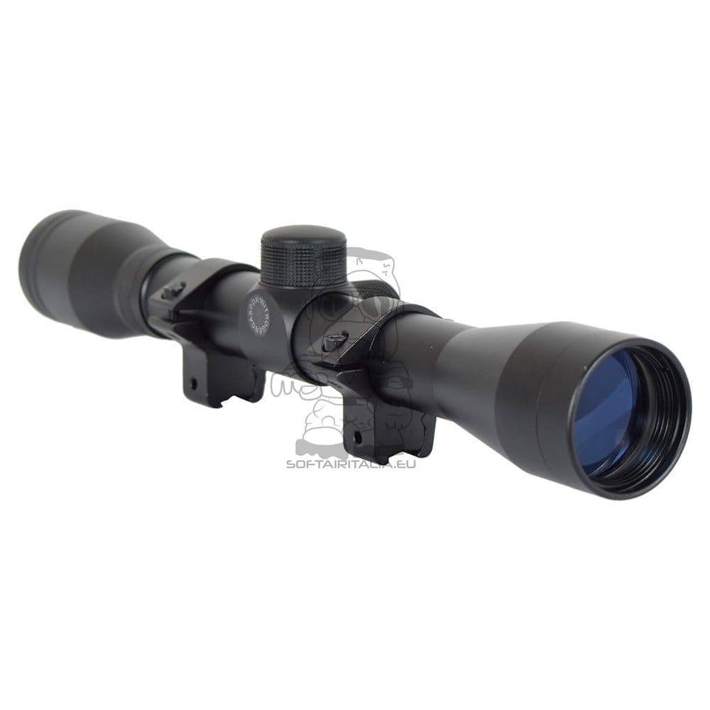 Ottica 4x32 con reticolo Mil-Dot e attacco 11mm nera di JS-TACTICAL