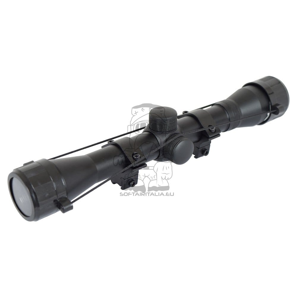 Ottica 4x32 con reticolo Mil-Dot e attacco 11mm nera di JS-TACTICAL