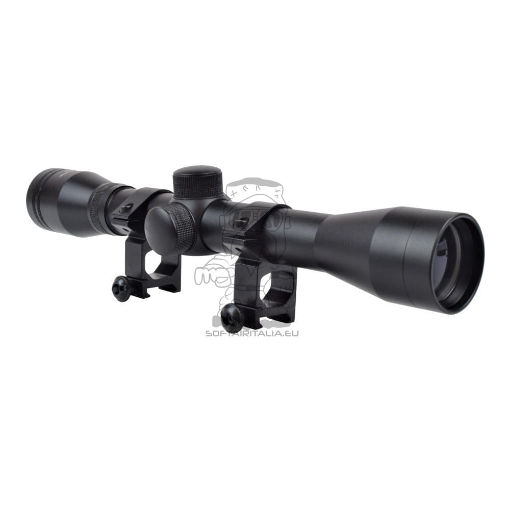 Ottica con lente da 32mm e zoom 4x nera di JS-TACTICAL