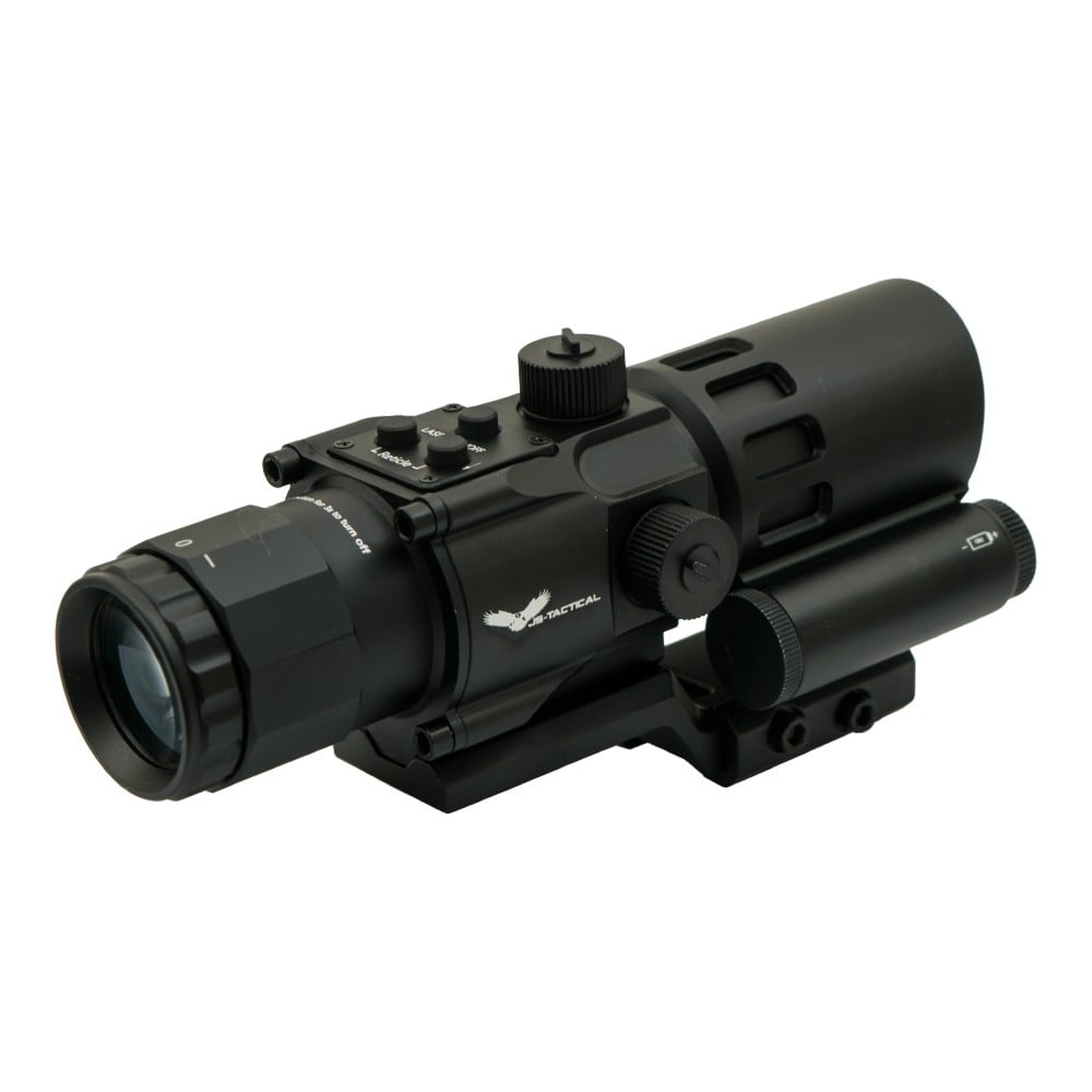 Prisma Scope 4X32 con laser rosso nero di JS-TACTICAL